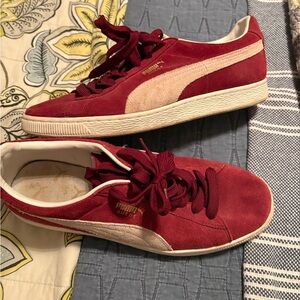 Puma Burgundy Suede Sneakers Mens 11